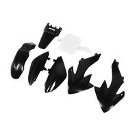 Generic Kit de Carénage de Moto, Ensemble de Protection contre les éclaboussures Durables pour CRF50 XR50 à 7 Pièces en Plastique ABS (Six noirs et un blanc)