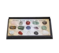 Generic Kit de Collection de Pierres Rocheuses pour Enfants, Ensemble Scientifique éducatif Exquis avec 15 Roches pour Les Jeunes Passionnés de Sciences (Troisième série)