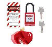 Generic Kit de Consignation et D'étiquetage pour Disjoncteur, Verrou de Sécurité et 2 Clés