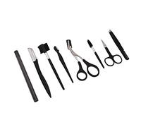 Generic Kit de Coupe de Sourcils en Acier Inoxydable Antirouille, Outils de beauté avec Sac de Rangement pour une Mise en Forme Précise