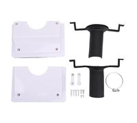 Generic Kit de Couvercle de Ligne de Pénétration Murale CVC, Couvercle en Plastique à Corps divisé pour Système de Climatisation avec Joints Souples, S'adapte Solidement aux Tuyaux (WHITE)