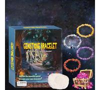 Generic Kit de Creuser de tonalité de Cristal Créatif, Kit D'exploitation Minière, Ensemble de Fabrication de Bracelets, Jouets Scientifiques en Géologie pour Enfants et Adultes (Shashi doré)