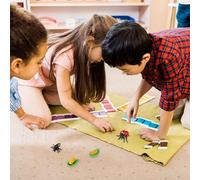 Generic Kit de Cycle de Vie des Insectes avec Quatre Figurines, Larves D'œufs, étapes Adultes, Plateau en Bois, Jouet pour Outils Pédagogiques à L'école Maternelle et Jeux de Rôle