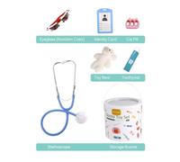 Generic Kit de Docteur pour Les Tout-Petits 3-5, Le Kit de Docteur Play Set Stethoscope, Thermomètre, Modèle Dent et Plus de Médecins pour Enfants Play Set Doctor pour Les Tout-Petits 1-3 Enfants