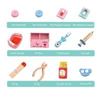 Generic Kit de Docteur pour Les Tout-Petits 3-5, Les Médecins pour Enfants Jouent Un Jeu de Doctorat pour Les Tout-Petits 1-3 Kit de Docteur Jeu Stéthoscope, Thermomètre, Modèle Dentaire et Plus