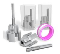 Generic Kit de filetage de tuyau 4 en 1 pour tube en PVC PPR 1/2" et 3/4" Outil de diéthreading en acier au carbone intérieur/externe avec tampons amovibles et ruban adhésif | Fil de tuyau en