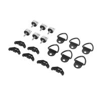 Generic Kit de Fixation à Retrait Rapide pour Toit Rigide pour JK JLU 2007 2018 6 Jeux de Vis à Oreilles avec Anneaux en D et écrous de Retenue CNC Billette en Aluminium et Boulons en Acier (SILVER)