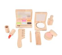 Generic Kit de Maquillage de beauté en Bois, Ensemble de Jouets Cosmétiques Divers, Développe L'imagination, Facile à Nettoyer, Parfait pour Les Enfants Qui Jouent