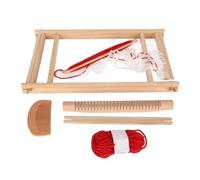 Generic Kit de Métier à Tisser en Bois pour Enfants Débutants, Artiste Artisanal avec Boule de Fil, Barre de Lisse, Régulateur de Vis pour Tentures Murales à Motifs, Foulards, Tapis,