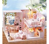 Generic Kit de Meubles Miniatures avec Lumière LED pour Maison de Poupée avec Détails Haut de Gamme pour Les Amateurs de Bricolage, pour Les Enfants et Les Adultes, Matériau de Haute qualité,