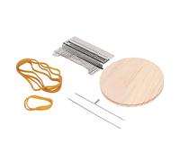 Generic Kit de Mini Métier à Tisser 28 Broches pour Repriser et Tisser, Outil de Tricot Pratique pour Pulls et écharpes, en Bois avec Crochets Métalliques, pour les Amateurs D'artisanat
