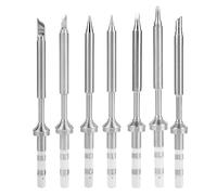 Generic Kit de Mini Pointes de Fer à Souder Durables en Acier Inoxydable avec de Bonnes Performances de Chauffage, 7 Types de Pointes de Fer à Souder de Rechange pour à TS100 (#1)