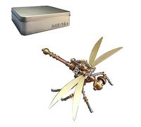 Generic Kit de modélisme 3D en métal Steampunk - 152 pièces - Puzzle mécanique d'insectes pour adultes, décoration de montage punk (version kit)