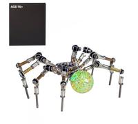 Generic Kit de modélisme d'araignée en métal pour adultes - Assemblage mécanique d'insectes avec lumière LED en cristal - Lampe à insectes en métal de précision (270 pièces)