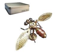 Generic Kit de modélisme de mouche en métal 3D DIY Steampunk - Puzzle mécanique d'insectes pour adultes, décoration d'assemblage punk (version kit)