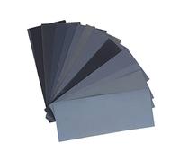 Generic Kit de Papier de Verre 120-3000 Papier de Verre étanche pour Polissage Ponçage Matériau en Résine à Double Usage 14 Pièces pour Artisan du Bois et du Métal (14 pièces)