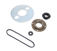 Generic Kit de Pignon de Chaîne T8F en Acier Durable, Ensemble de Chaîne D'entraînement à 116 Maillons pour Bricolage de Vélos, Scooters, Vtt, Motos