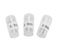 Generic Kit de Remplacement de Buse D'aérographe 3 Pièces, Aiguilles de Précision Fines en Acier Inoxydable Durables pour Peinture à L'aérographe 0,2 Mm 0,3 Mm 0,5 Argent