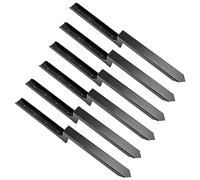 Generic Kit de Réparation de Poteau de Clôture, Piquets de Sol D'ancrage de Poteau de Clôture en Acier Robuste, Piquet de Sol pour Réparer une Clôture en Bois Cassée Inclinée (BLACK #12)