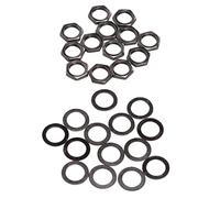 Generic Kit de Rondelles D'écrou M9 à Surface Lisse pour Basse de Guitare électrique, en Métal Résistant à L'usure, adapté aux Musiciens et aux Amateurs de Guitare, Ensemble de 14 écrous et
