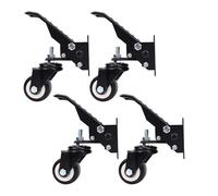 Generic Kit de Roulettes D'établi de Levage, Roulettes Rétractables Durables, capacité de 900 Lb, Rotation à 360 Degrés, pour équipement de Banc, Acier PU, Atelier