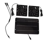 generic Kit de Ventilateur à énergie Solaire 10 W 12 V, étanchéité IP65 avec Panneau Monocristallin à Haute efficacité pour Serre, Niche pour Chien, Ventilation et Refroidissement de