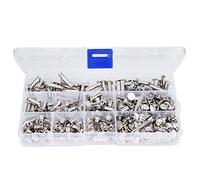 Generic Kit d'écrou Rivet, 320pcs Vis des écrous à Tête Plate