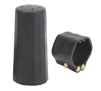 Generic Kit D'embout de Saxophone Alto, Ligature en Cuir PU de Haute qualité, Capuchon en Plastique, Décor pour Instrument de Musique 12x4x4cm