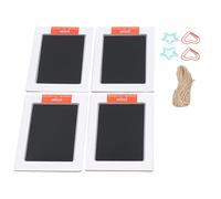 Generic Kit D'empreintes de Pieds et de Mains de bébé, 4 Pièces, Tampon D' Propre à Séchage Rapide, sans Produits Toxiques, pour Garder la Mémoire, adapté aux Nouveaux Parents, Huile D' Noire