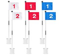 Generic - Kit d'entraînement au putting pour drapeau - Coupe de golf et drapeau, ensemble de poteaux de trou de Golf, mât de terrain de Golf pour l'entraînement - Rouge