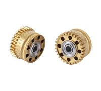 Generic Kit D'équipement de Mise à Niveau D'extrudeuse Durable Remplacement Léger en Métal perforé avec Revêtement DLC pour Imprimante 3D K2 Plus 2 Pièces