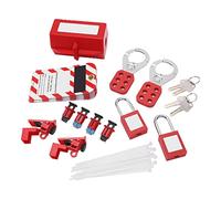 Generic Kit D'étiquette de Lock-out électrique, Disjoncteur de Serrage avec HASP, Verrous Universel de Disjoncteur, Cadenas de sécurité pour les Verrouillage électriques Sûrs
