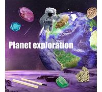 Generic Kit D'excavation du Système Solaire Scientifique, Projet Planétaire Amusant pour Enfants, d'anniversaire, Jouets éducatifs Scientifiques pour Enfants, Gypse + Minerai, à Partir de 6 Ans, 1