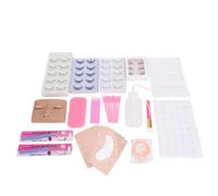 Generic Kit D'extension de Cils pour Débutants, Fournitures de Pratique de qualité Professionnelle avec Coussinet en Silicone pour étudiants en beauté (Ensemble 2)