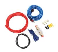 Generic Kit d'installation d'amplificateur de Calibre 10, Kit de Câblage 'amplificateur de Voiture en Cuivre avec Câble 'Alimentation de 14,76 Pieds et Fusible 60A, de Connexion 'amplificateur