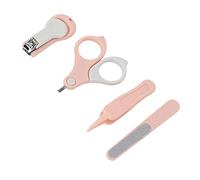 Generic Kit D'ongles pour bébé, Ensemble de Manucure Pratique et Sûr pour les Nouveau-nés et les Tout-petits avec des Matériaux en Acier Inoxydable ABS - Ensemble de 5 Pièces (PINK)