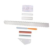 Generic Kit D'outils à Bord Droit cranté pour Manche de Guitare en Acier Inoxydable, pour un Nivellement Précis des Frettes et une Configuration de la Guitare, 8 Articles (SILVER)