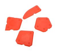 Generic Kit D'outils de Calfeutrage, Grattoir Professionnel à Ciment en Verre de Silicone pour Scellant de Finition de Coulis pour L'amélioration de L' 4 Pièces (rouge)