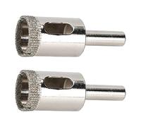 Generic Kit D'ouverture de Scie Cloche Diamant 20mm, Surface Brillante, Tige Ronde pour Carreaux de Verre et de Céramique, Kit de 2 Pièces
