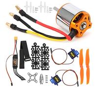 Generic Kit Moteur 2217 KV1250, Hélice Haute Performance pour Hélicoptère RC, 1 X Moteur, 2 X Hélices, Métal et Plastique