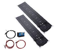 Generic Kit Solaire, 2 Sorties USB 5V 2A Kit Panneau Solaire Protection Supplémentaire Silicium Monocristallin 50w 18V pour Bateaux