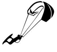 Generic Kite Surfing Kite Surf Surf Autocollant pour Surf Sport Disponible en Tailles 10 cm, 15 cm, 20 cm ou 25 cm (144/4) - 15cm - Noir Brillant