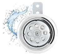 Generic klaxon de moto, klaxon de disque universel chromé de protection de moto, klaxon de moto étanche 105dB 12V 85mm B couvercle chromé, générique 127hob5nm