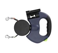 Generic Laisse pour Chien à Double Tête avec Lumière LED, Laisse Extensible Rétractable pour 2 Chiens, Conception sans Enchevêtrement à 360°, Corde en Nylon Réfléchissant Haute Résistance pour la
