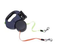 Generic Laisse Rétractable à Double Tête pour Animaux de Compagnie, pour Deux Chiens, Corde en Nylon de Haute qualité, Laisse de Marche Automatique pour des Aventures Sûres (Blue)