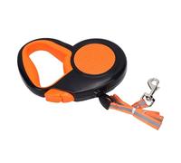 Generic Laisse Rétractable pour Chien, Prise Confortable, Laisse Télescopique Durable de 5m pour Animaux de Compagnie, pour Promener en Plein Air, Chiens de Moins de 20kg, ABS TPU Polyester (Orange