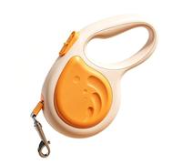 Generic Laisse Rétractable pour Chien, Verrouillage de Frein à Un Bouton avec Poignée Antidérapante et Ruban en Nylon renforcé, pour Promener Les Grands Chiens et Les Aventures (Orange)