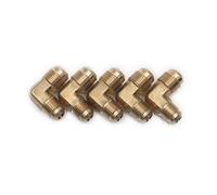 Generic Laiton 90 Degrés Flare Union Coude, Laiton Flare Raccord de Tube 1/2" Od x 3/8" Od Lot DE 5