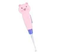 Generic Lampe de Poche LED pour Enfants, Dissolvant de Cérumen, Conception de Dessin animé Mignon avec Cuillère et Pince à épiler pour Soins des Oreilles de bébé, Matériau ABS 10.8cm (chat rose)
