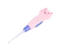 Generic Lampe de Poche LED Sûre, Dissolvant de Cérumen de Dessin animé Mignon avec Têtes Remplaçables pour Soins de bébé et D'enfants, Plastique ABS Grenouille Cochon Rose (chat rose)
